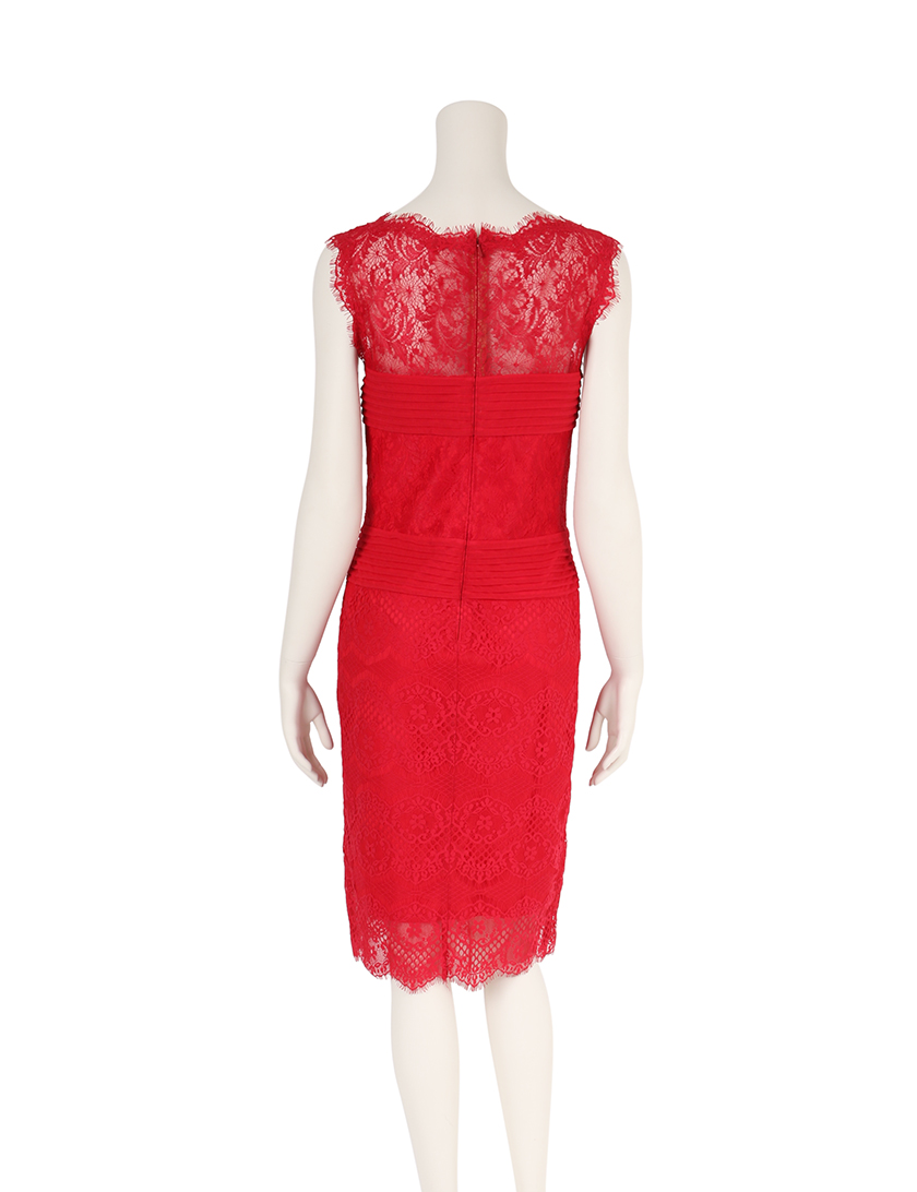 タダシショージ Tadashi Shoji ワンピース レース ノースリーブ 赤 ハイブランド ブランド専門の中古通販サイト