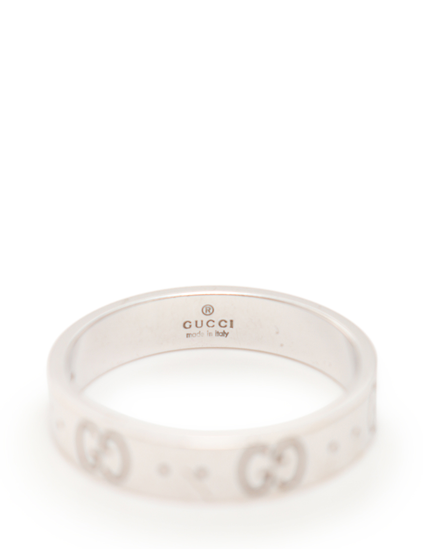 グッチ Gucci アイコンリング 指輪 K18wg ホワイトゴールド ハイブランド ブランド専門の中古通販サイト