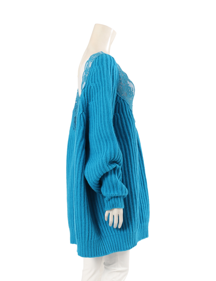 バレンシアガ Balenciaga プルオーバー ニット Vネック 水色 17シーズン ハイブランド ブランド専門の中古通販サイト