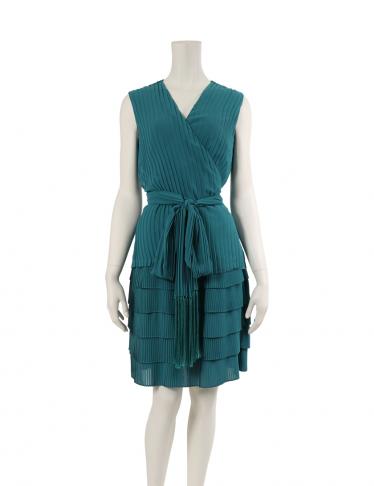 ダイアンフォンファステンバーグ Diane Von Furstenberg Solenn Sl ワンピース ブルーグリーン プリーツ ハイブランド ブランド専門の中古通販サイト