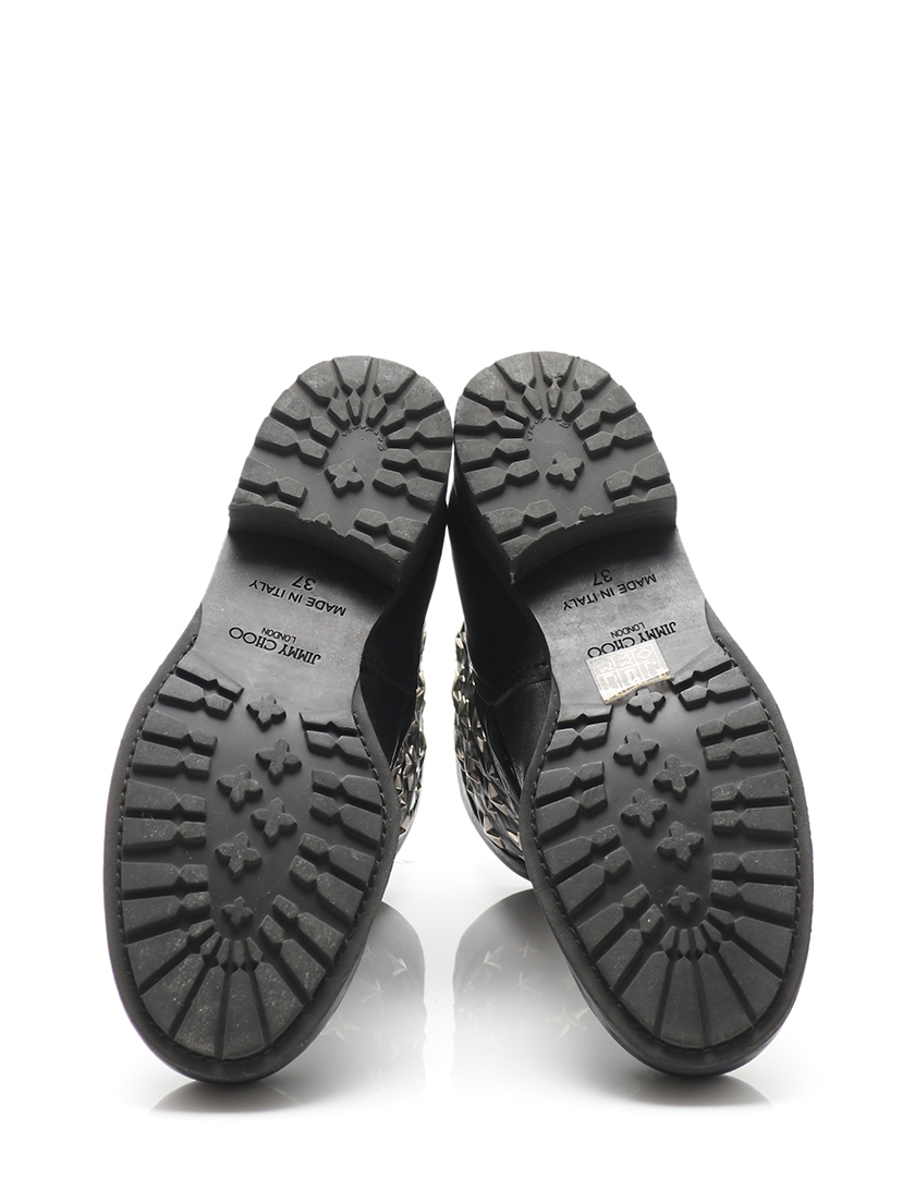 ジミーチュウ(JIMMY CHOO)スタースタッズ|ショートブーツ|レザー|黒|ハイブランド・ブランド専門の中古通販サイト(285222)