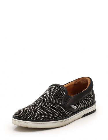 ✨美品✨ JIMMY CHOO スリッポンレザースニーカー スタッズ 38 JIMMY CHOO・シューズ・スタッズ スリッポンスニーカー レザー 黒