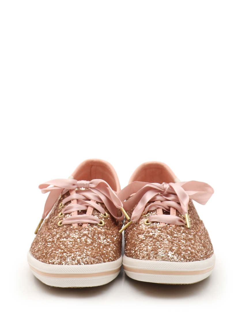 ケイトスペード Kate Spade Keds For Kate Spade スニーカー グリッターラメ ピンク ベージュ リボン ハイブランド ブランド専門の中古通販サイト 2850