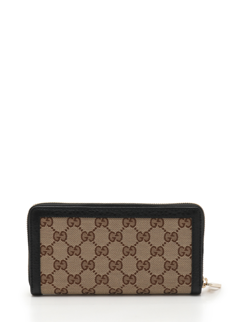 グッチ(GUCCI)GGキャンバス|ラウンドファスナー長財布|キャンバス|レザー|ベージュ|黒|ハイブランド・ブランド専門の中古通販サイト(285627)