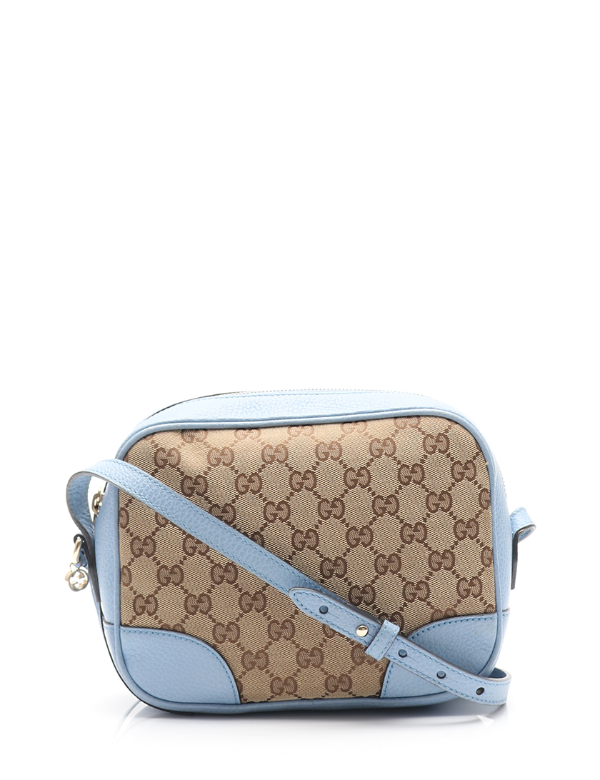 グッチ(GUCCI)GGキャンバス|ショルダーバッグ|キャンバス|レザー|ベージュ|水色|ハイブランド・ブランド専門の中古通販サイト(281407)