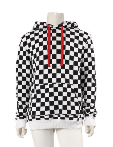 AMIRI・トップス・スターパッチデザインチェッカーフーデッドパーカー