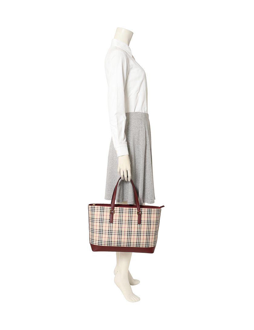 バーバリー(BURBERRY)トートバッグ|チェック柄|キャンバス|レザー|ベージュ|黒|ボルドー|ハイブランド・ブランド専門の中古通販サイト(292248) バーバリー(BURBERRY)トートバッグ|チェック柄|キャンバス|レザー|ベージュ|黒|ボルドー|ハイブランド・ブランド専門の中古通販サイト(292248)