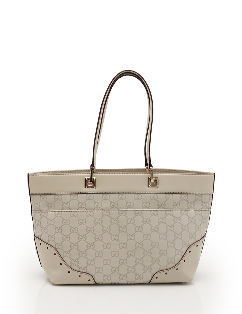 グッチ(GUCCI)グッチシマ|トートバッグ|レザー|アイボリー|ハイブランド・ブランド専門の中古通販サイト(293908)