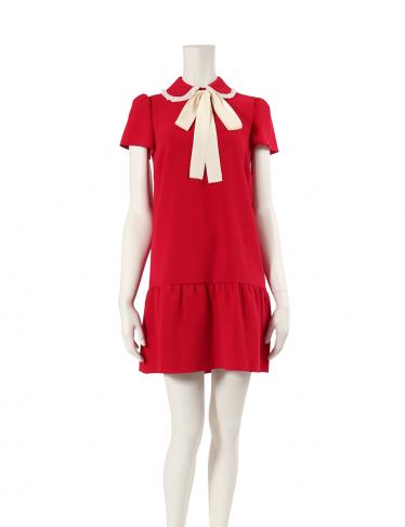 レッドヴァレンティノ Red Valentino ワンピース 赤 アイボリー ハイブランド ブランド専門の中古通販サイト