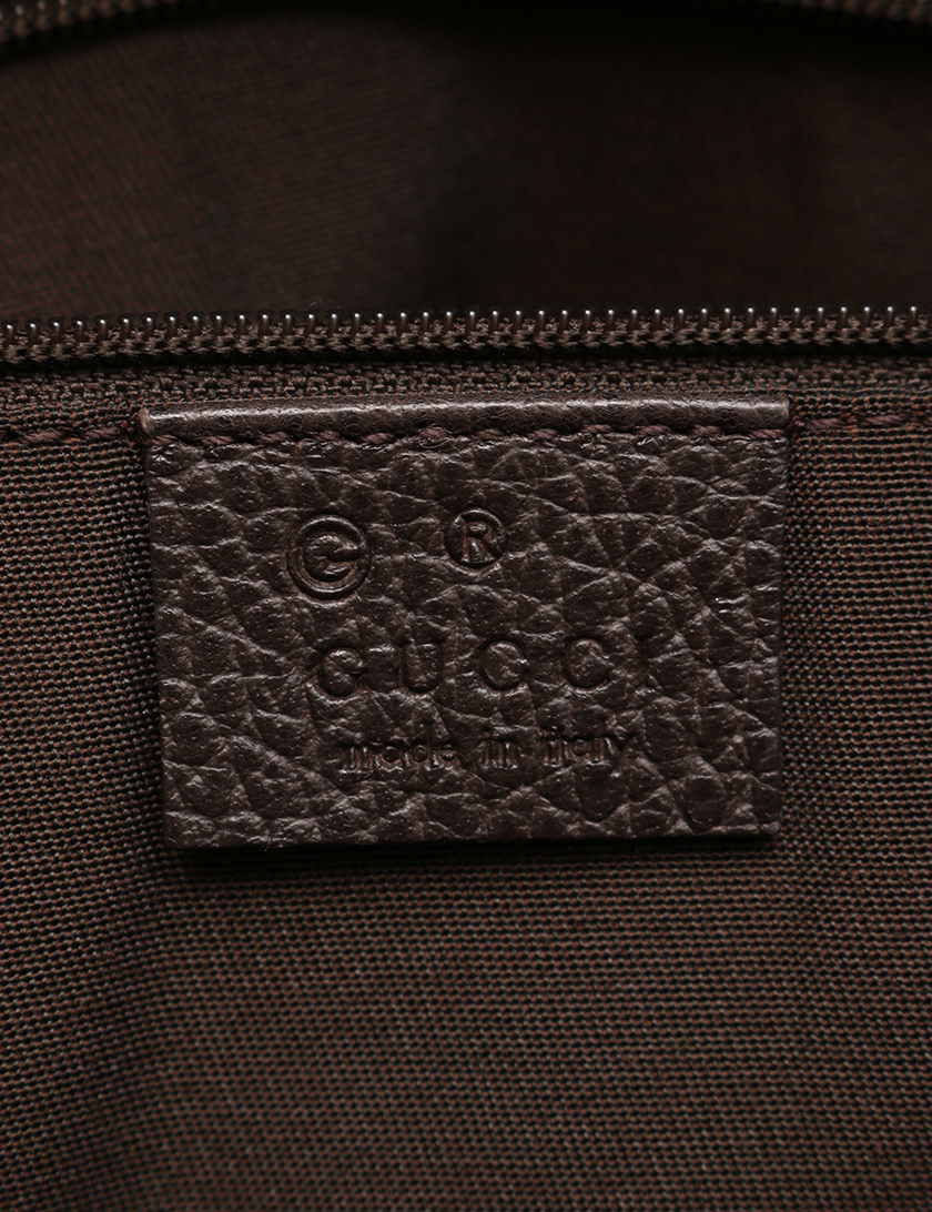グッチ(GUCCI)トートバッグ|レザー|ダークブラウン|ロゴ|ハイブランド・ブランド専門の中古通販サイト(294316)