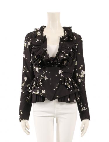 ジバンシィ Givenchy ジャケット 花柄 黒 白 黄緑 ハイブランド ブランド専門の中古通販サイト