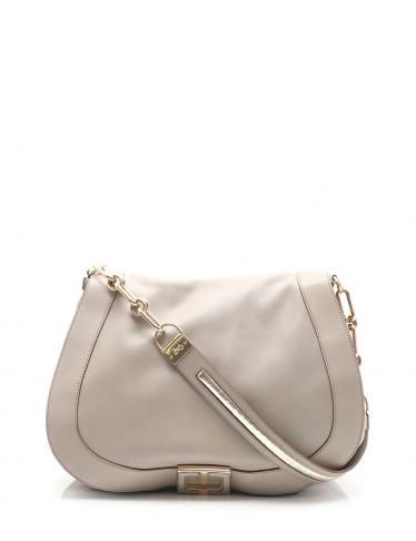 ANYA HINDMARCH レザーショルダーバッグ グレー ANYA HINDMARCH・バッグ・ ショルダーバッグ レザー グレー