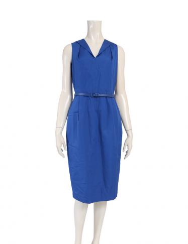 マックスマーラ Max Mara ワンピース ノースリーブ コットン 青 ハイブランド ブランド専門の中古通販サイト 3047