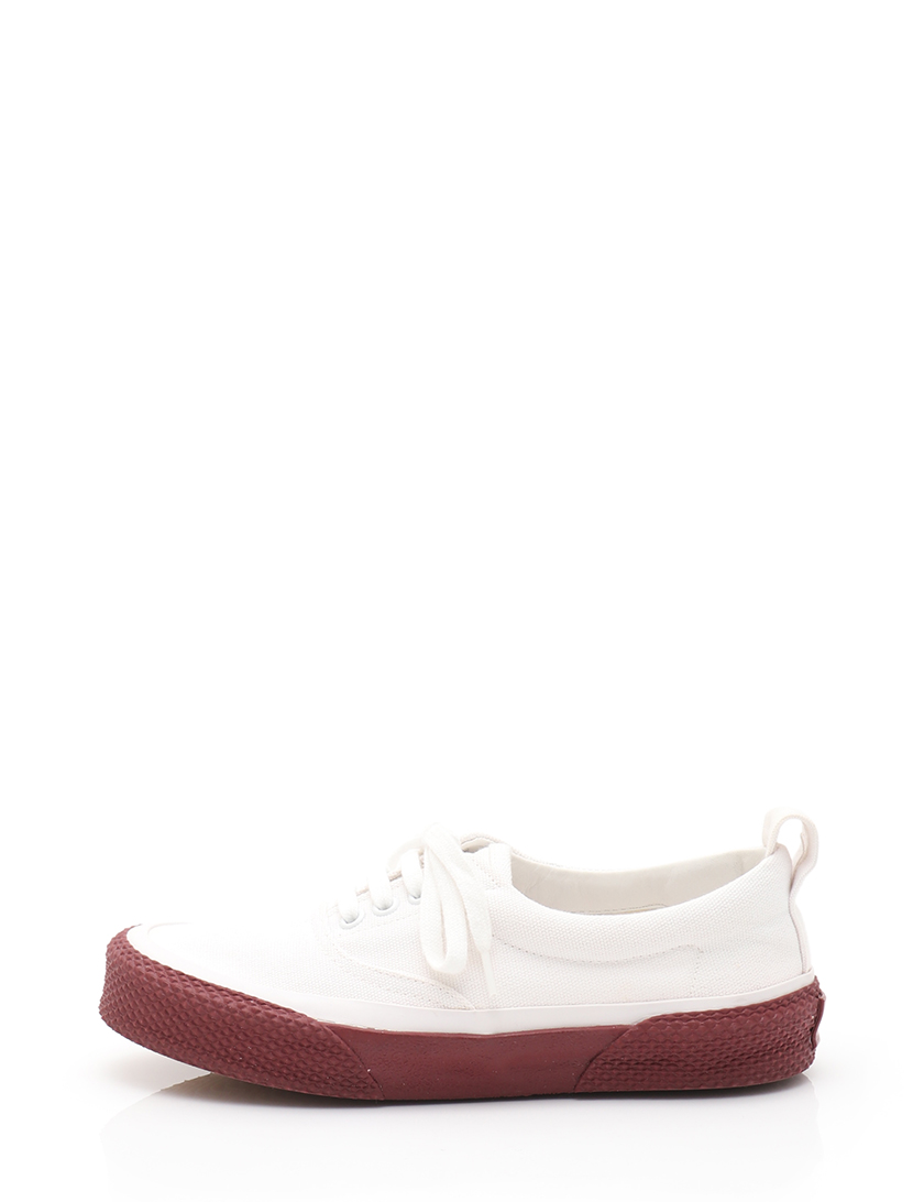 セリーヌ Celine スニーカー キャンバス ラバー 白 ボルドー ハイブランド ブランド専門の中古通販サイト