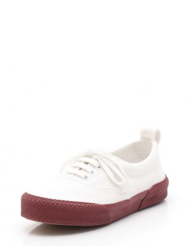 セリーヌ Celine スニーカー キャンバス ラバー 白 ボルドー ハイブランド ブランド専門の中古通販サイト