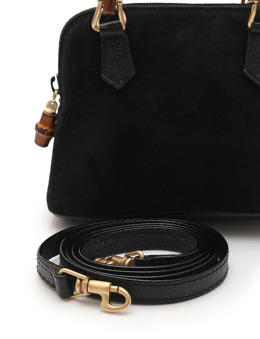 グッチ(GUCCI)バンブー|ハンドバッグ|スエード|レザー|黒|2WAY|ハイブランド・ブランド専門の中古通販サイト(307379)