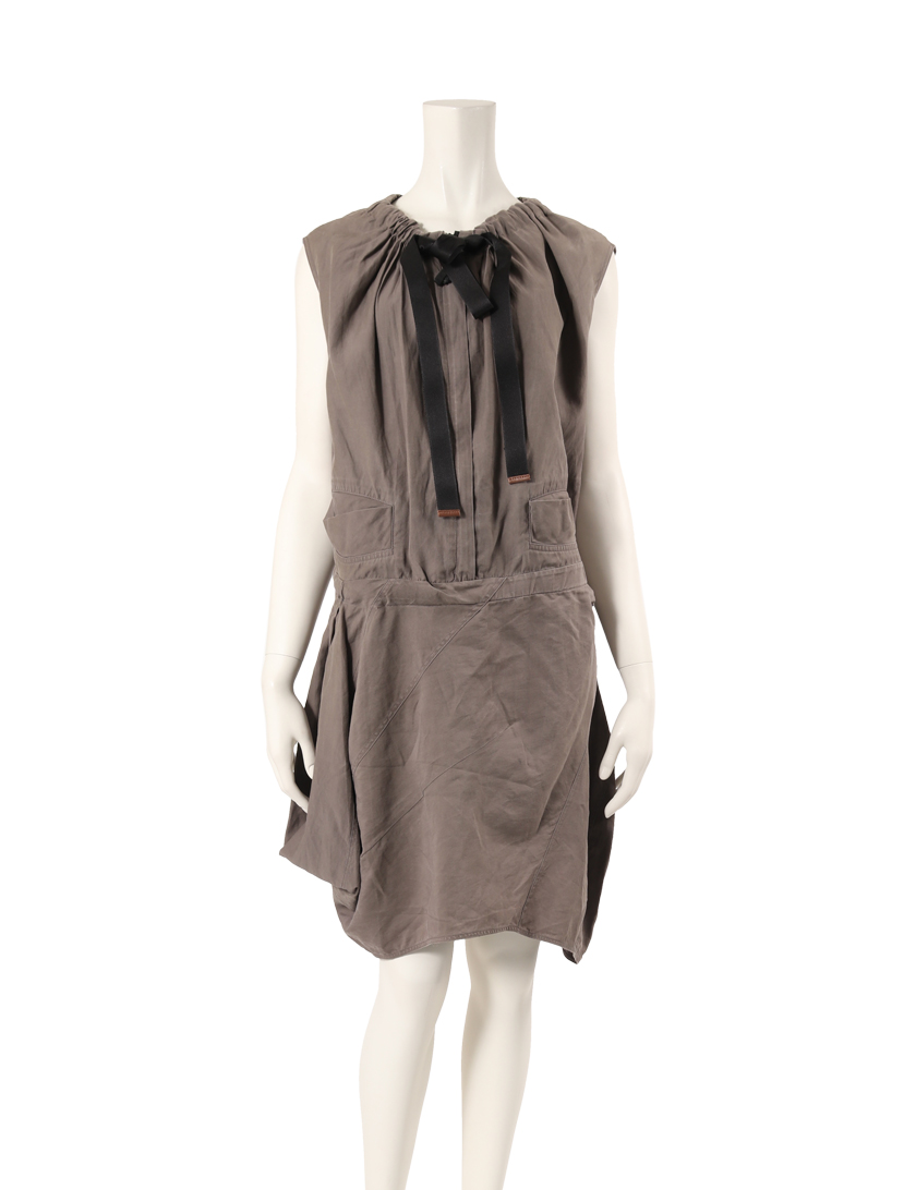 マルニ Marni ワンピース ノースリーブ グレーベージュ ハイブランド ブランド専門の中古通販サイト