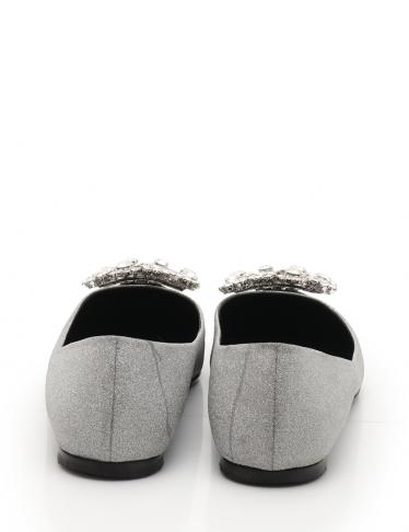 ロジェヴィヴィエ(Roger Vivier)ビジュー|パンプス|レザー||シルバー|ハイブランド・ブランド専門の中古通販サイト(310960)