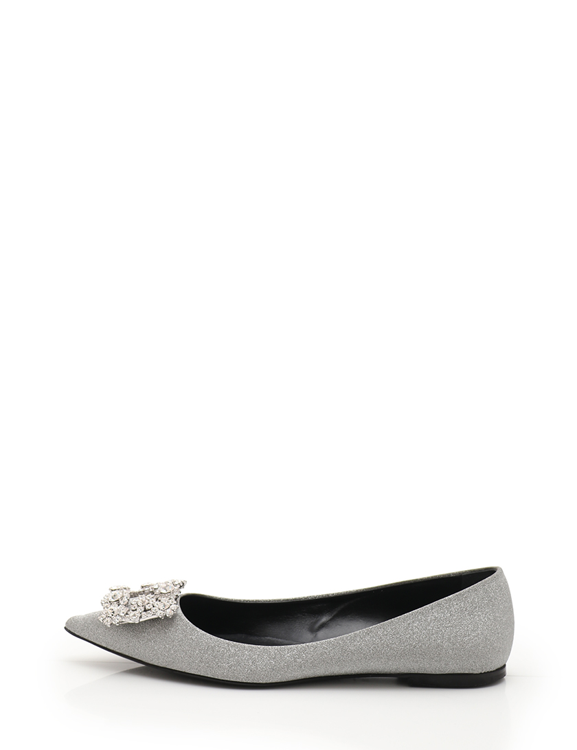 ロジェヴィヴィエ(Roger Vivier)ビジュー|パンプス|レザー||シルバー|ハイブランド・ブランド専門の中古通販サイト(310960)