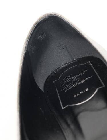 ロジェヴィヴィエ(Roger Vivier)ビジュー|パンプス|レザー||シルバー|ハイブランド・ブランド専門の中古通販サイト(310960)