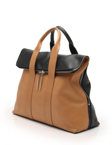 スリーワンフィリップリム 3 1 Phillip Lim ハンドバッグ レザー 黒 ベージュ バイカラー ハイブランド ブランド専門の中古通販サイト