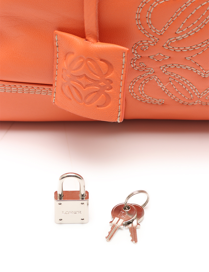 ロエベ(LOEWE)アマソナ28|ハンドバッグ|ナッパレザー|オレンジ|ハイブランド・ブランド専門の中古通販サイト(327336)