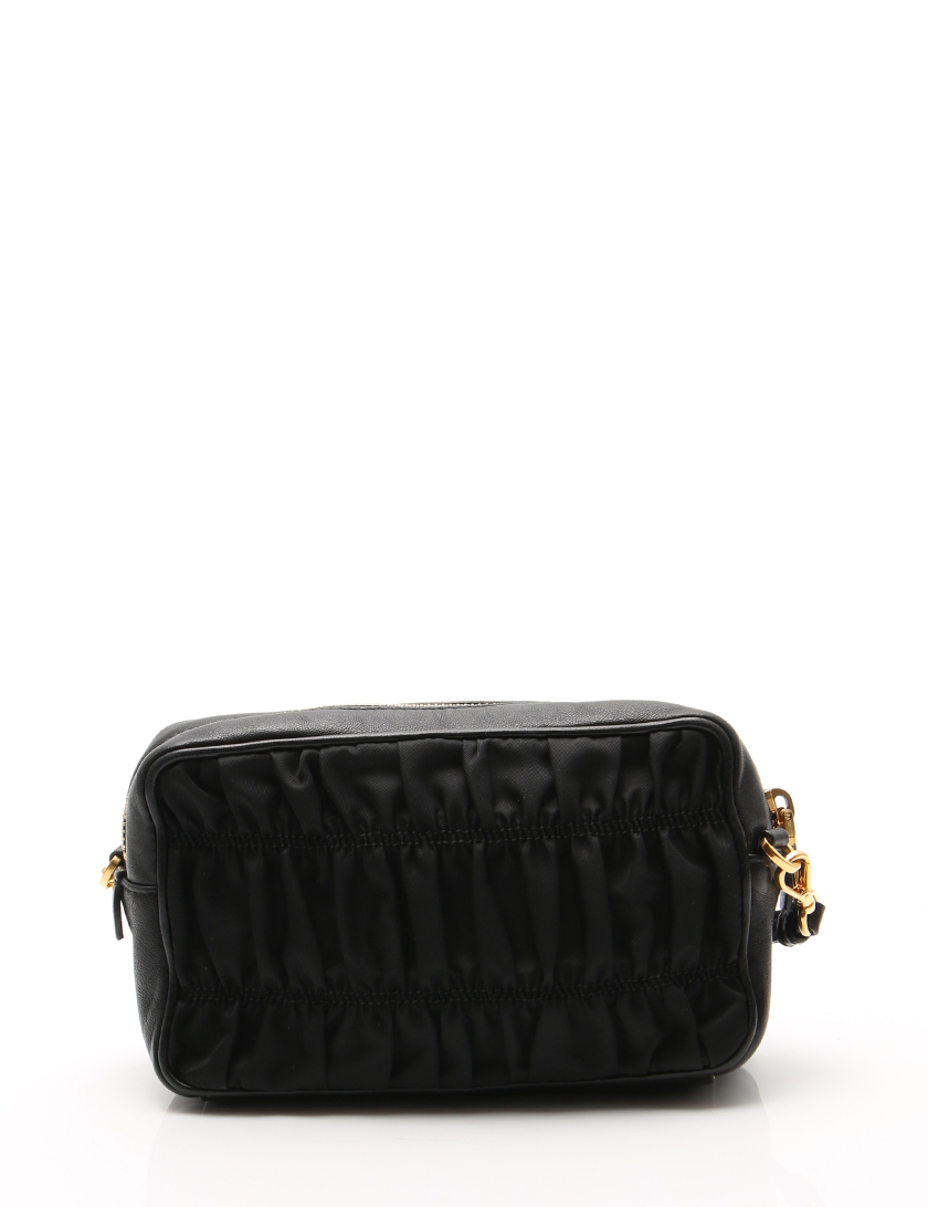 プラダ(PRADA)|ショルダーバッグ|ナイロン|レザー|黒|ギャザー|ハイブランド・ブランド専門の中古通販サイト(336234) プラダ(PRADA)|ショルダーバッグ|ナイロン|レザー|黒|ギャザー|ハイブランド・ブランド専門の中古通販サイト(336234)