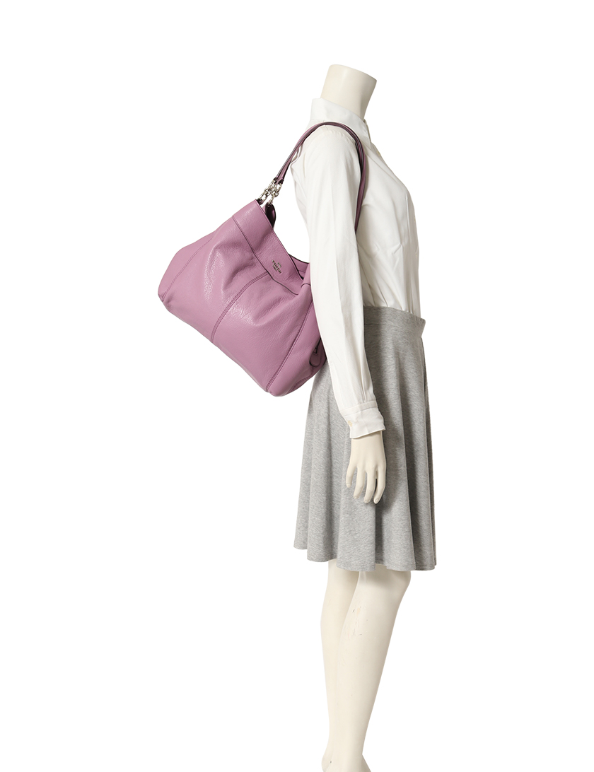 コーチ(COACH)|ショルダーバッグ|レザー|ピンクパープル|ハイブランド・ブランド専門の中古通販サイト(336026)