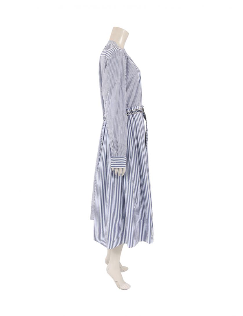 マックスマーラウィークエンド Max Mara Weekend シャツワンピース ストライプ 白 水色 アイボリー ハイブランド ブランド専門の中古通販サイト