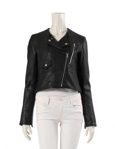 美品 MM6 メゾンマルジェラ ダブル ライダースジャケット レザージャケット MM6 - MM6 MAISON MARGIELA レザージャケット 5ZIPの通販 by
