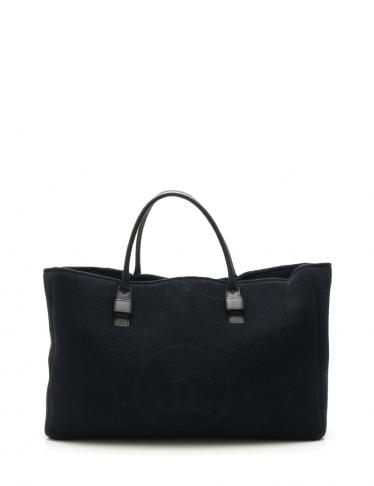 CHANEL・バッグ・ココマーク トートバッグ パイル地 黒｜【公式】宅配