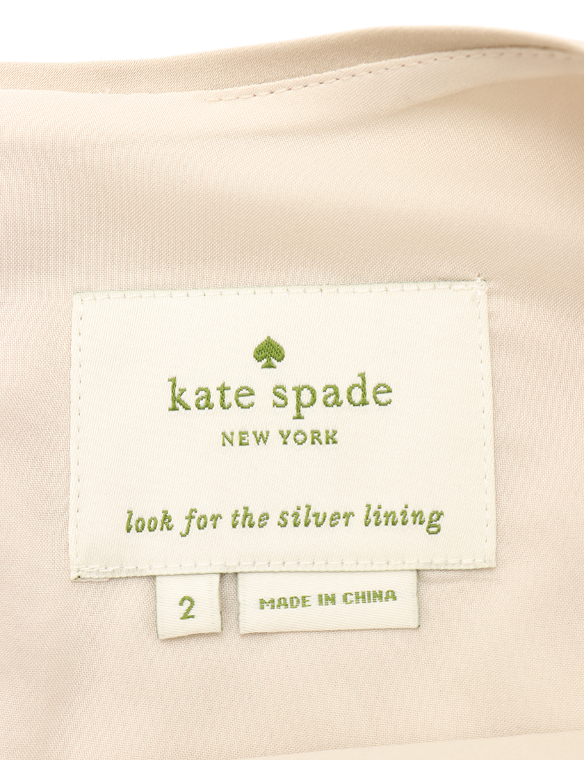ケイトスペード Kate Spade ワンピース ベージュ 黒 リボン ハイブランド ブランド専門の中古通販サイト 3428
