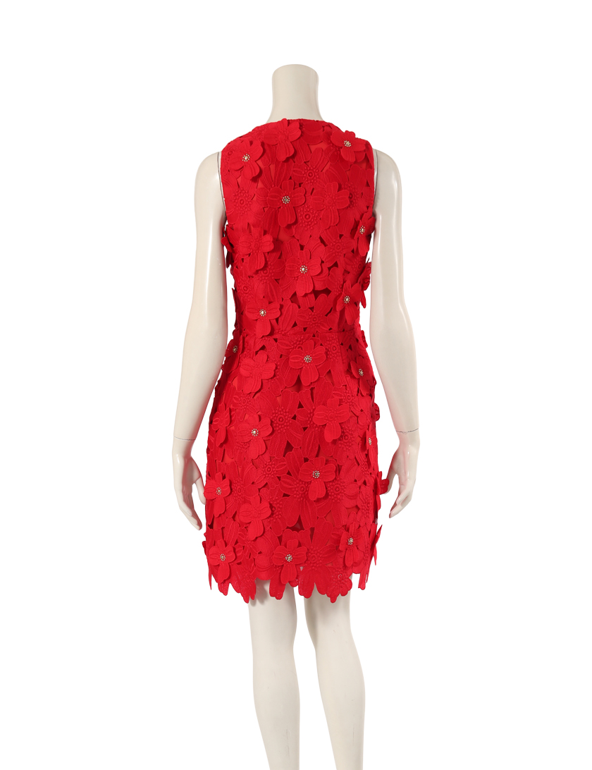 マイケルマイケルコース Michael Michael Kors ワンピース 花柄 レース ノースリーブ 赤 ハイブランド ブランド専門の中古通販サイト