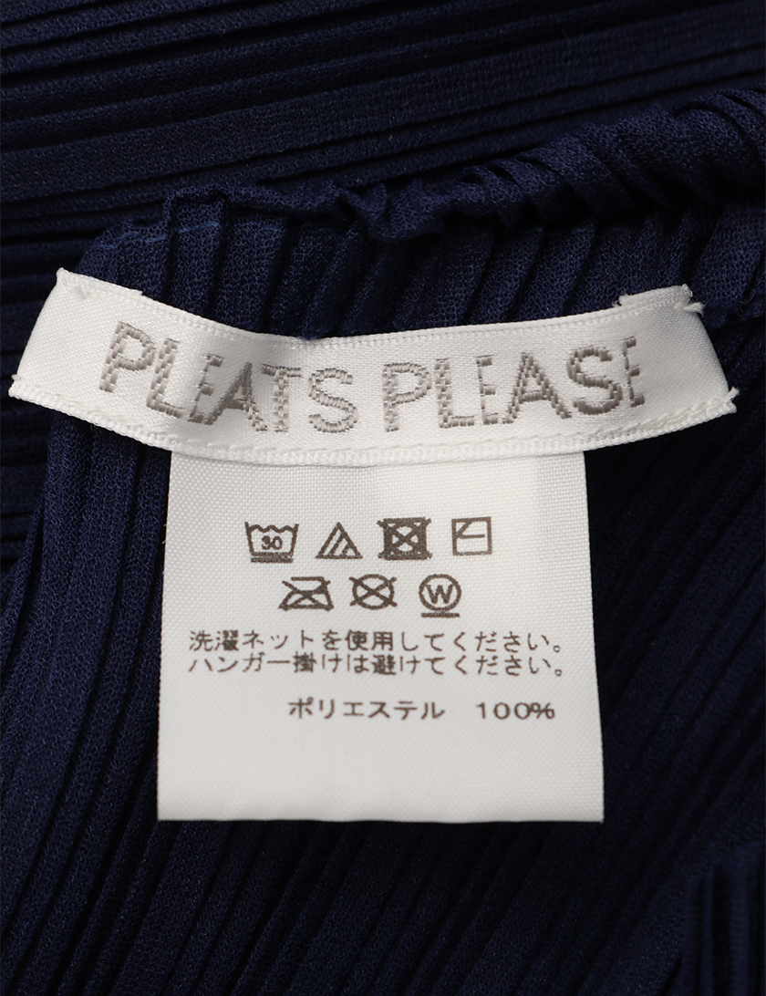 プリーツプリーズ(PLEATS PLEASE)|カットソー|ネイビー|プリーツ|ハイブランド・ブランド専門の中古通販サイト(346459)
