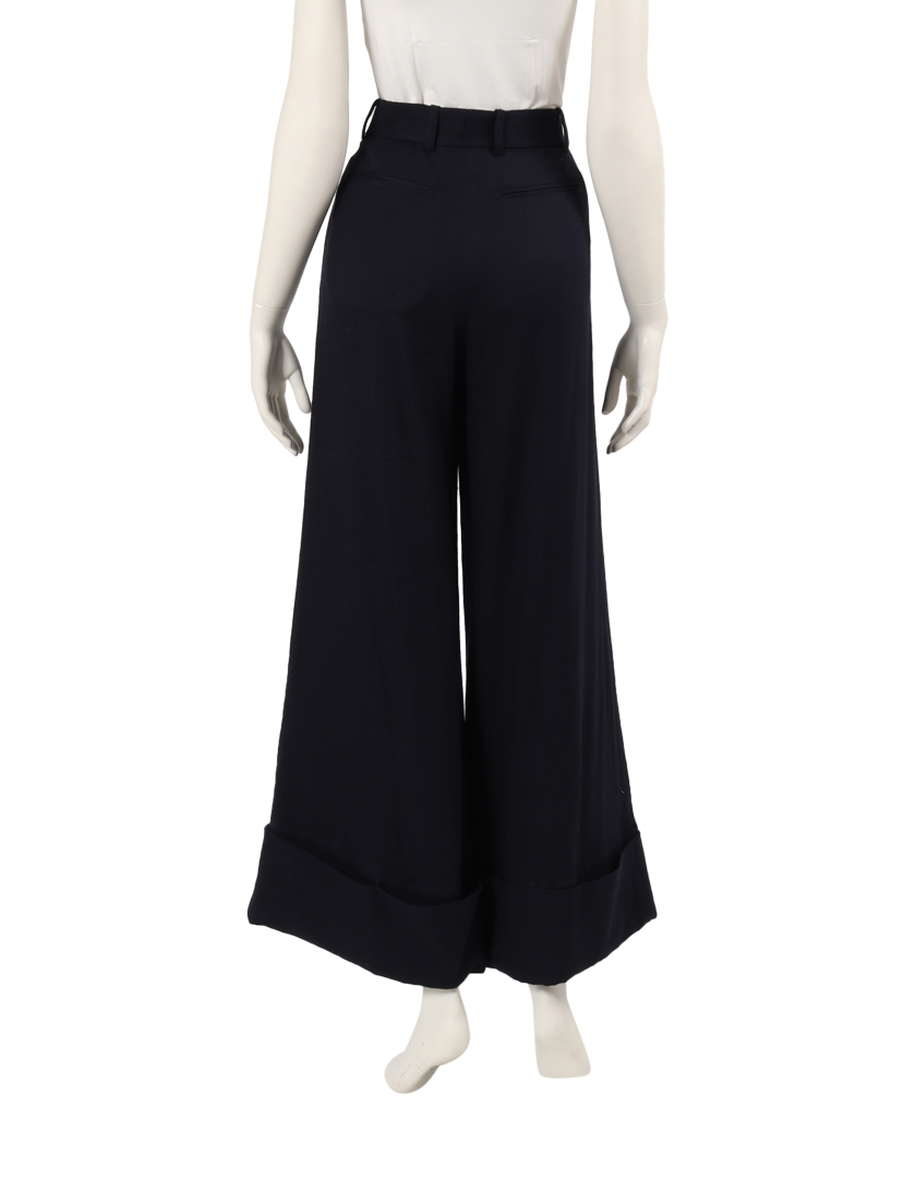 ロンハーマン(Ron Herman)|ワイドパンツ|レーヨン|ウール|シルク|ダークネイビー|ハイブランド・ブランド専門の中古通販サイト(350587)