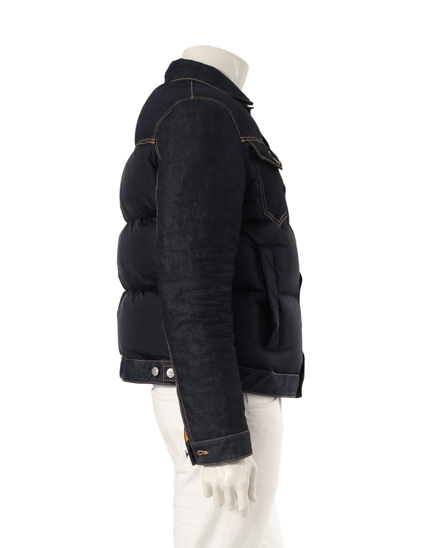 ディースクエアード（DSQUARED2）｜ダウンジャケット｜ネイビー｜デニム切替｜ハイブランド・ブランド専門の中古通販サイト（348551）