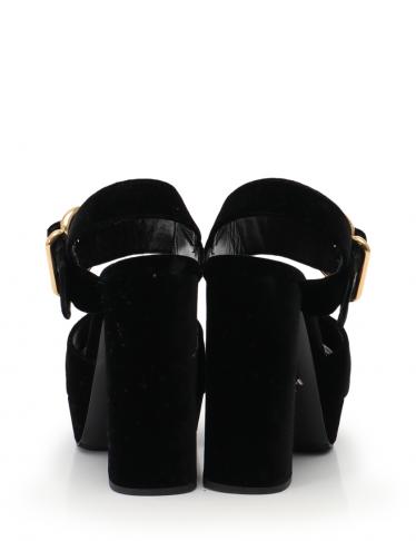 プラダ(PRADA)|チャンキーヒールサンダル|ベロア|黒|ハイブランド・ブランド専門の中古通販サイト(351693) プラダ(PRADA)|チャンキーヒールサンダル|ベロア|黒|ハイブランド・ブランド専門の中古通販サイト(351693)