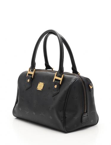 エムシーエム(MCM)|ミニボストンバッグ|PVC|黒|ハイブランド・ブランド専門の中古通販サイト(360355)
