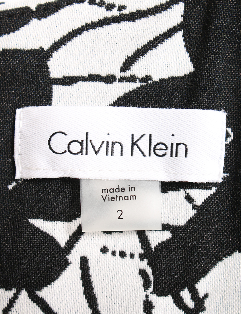 カルバンクライン Calvin Klein ワンピース 花柄 白 黒 ハイブランド ブランド専門の中古通販サイト