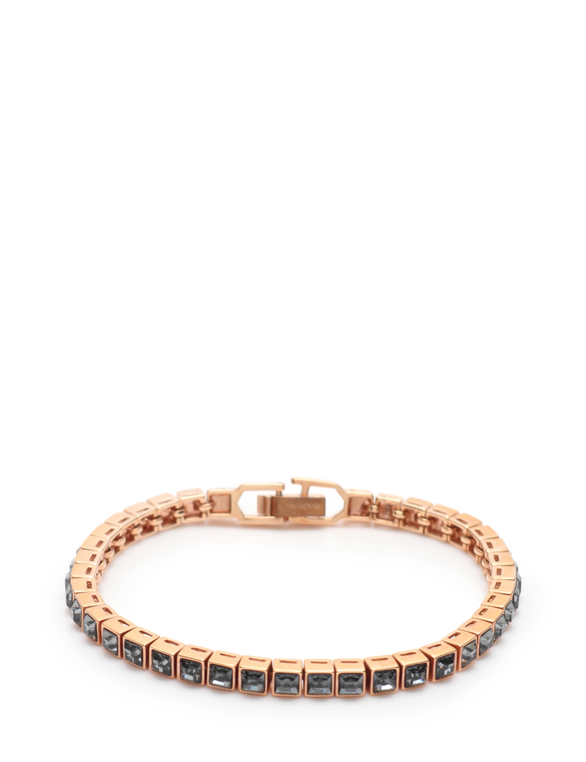 スワロフスキー Swarovski Tennis Square テニス スクエア ブレスレット バングル クリスタル ピンクゴールド 黒 ハイブランド ブランド専門の中古通販サイト