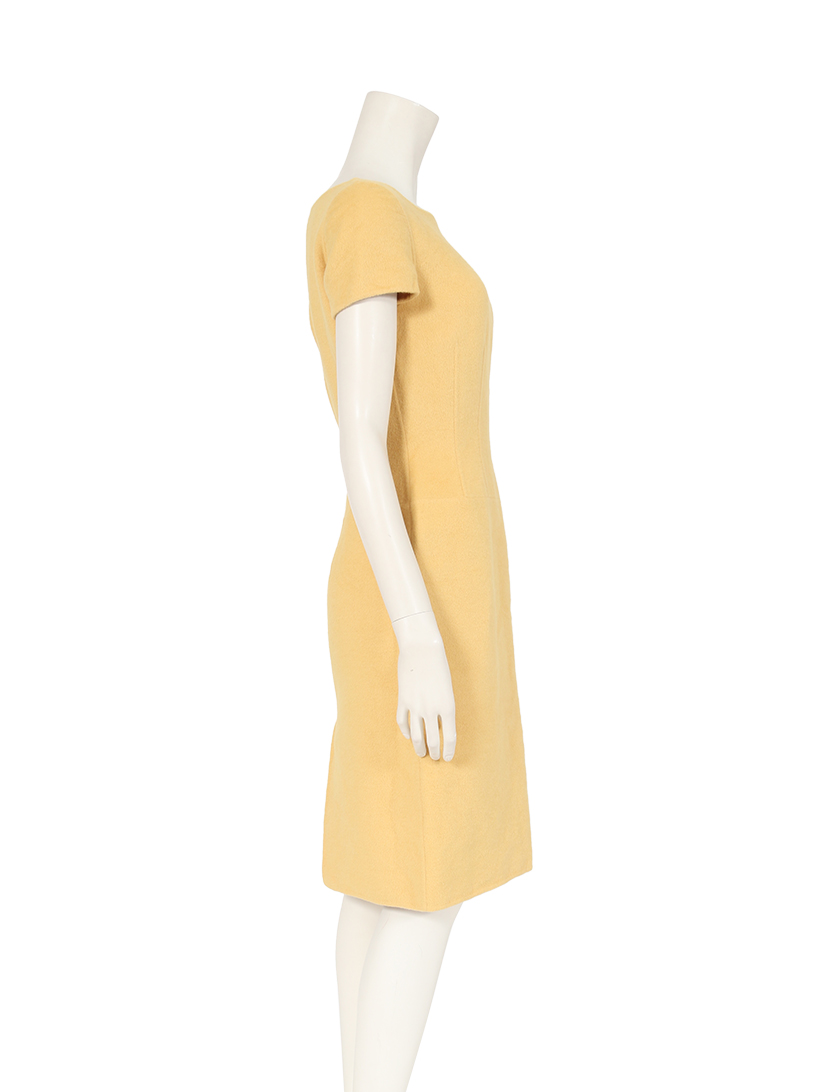 プラダ Prada ワンピース ノースリーブ アンゴラ 黄 ハイブランド ブランド専門の中古通販サイト