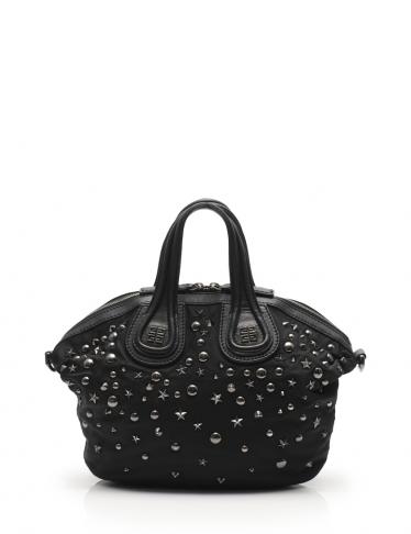 GIVENCHY スター 星 レザー ショルダーバッグ ハンドバッグ ブラック